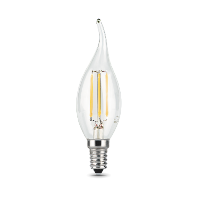 Лампа светодиодная LED 7 Вт 550 Лм 2700К теплая Е14 Свеча на ветру Filament Gauss