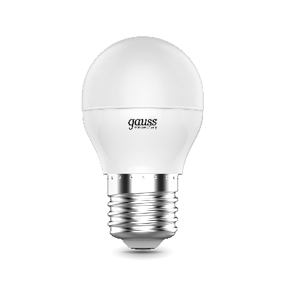 Лампа светодиодная LED 8 Вт 520 Лм 3000К теплая Е27 Шар Elementary Gauss