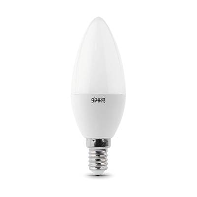 Лампа светодиодная LED 7 Вт 470 Лм 4100К белая E14 Свеча (3 лампы в упаковке) Elementary Gauss