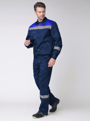 Костюм Легион-1 СОП (ткань Смесовая,210) брюки, темно-синий васильковый, 48-50 170-176
