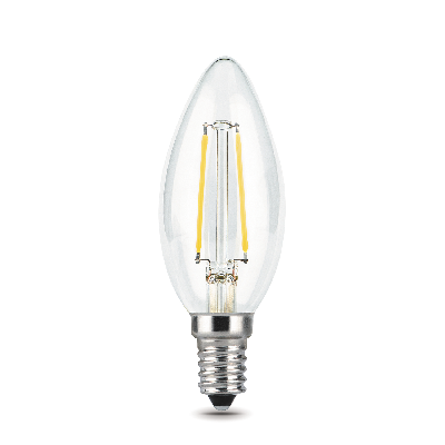 Лампа светодиодная LED 5 Вт 420 Лм 2700К теплая Е14 Свеча Filament Gauss