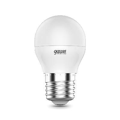 Лампа светодиодная LED 8 Вт 540 Лм 4100К белая Е27 Шар Elementary Gauss