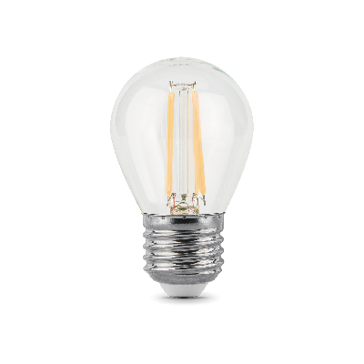 Лампа светодиодная LED 7 Вт 550 Лм 2700К теплая Е27 Шар Filament Gauss