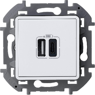 Зарядное устройство с двумя USB разьемами A C 240В/5В 3000мА INSPIRIA белый