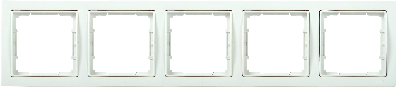 РУ-5-ББ Рамка пятиместная квадратная BOLERO Q1 белый IEK