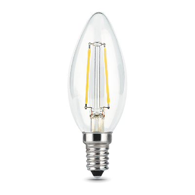 Лампа светодиодная LED 7 Вт 580 Лм 4100К белая Е14 Свеча Filament Gauss