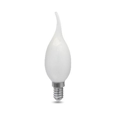 Лампа светодиодная LED 5 Вт 450 Лм 4100К белая Е14 Свеча на ветру milky Filament Gauss